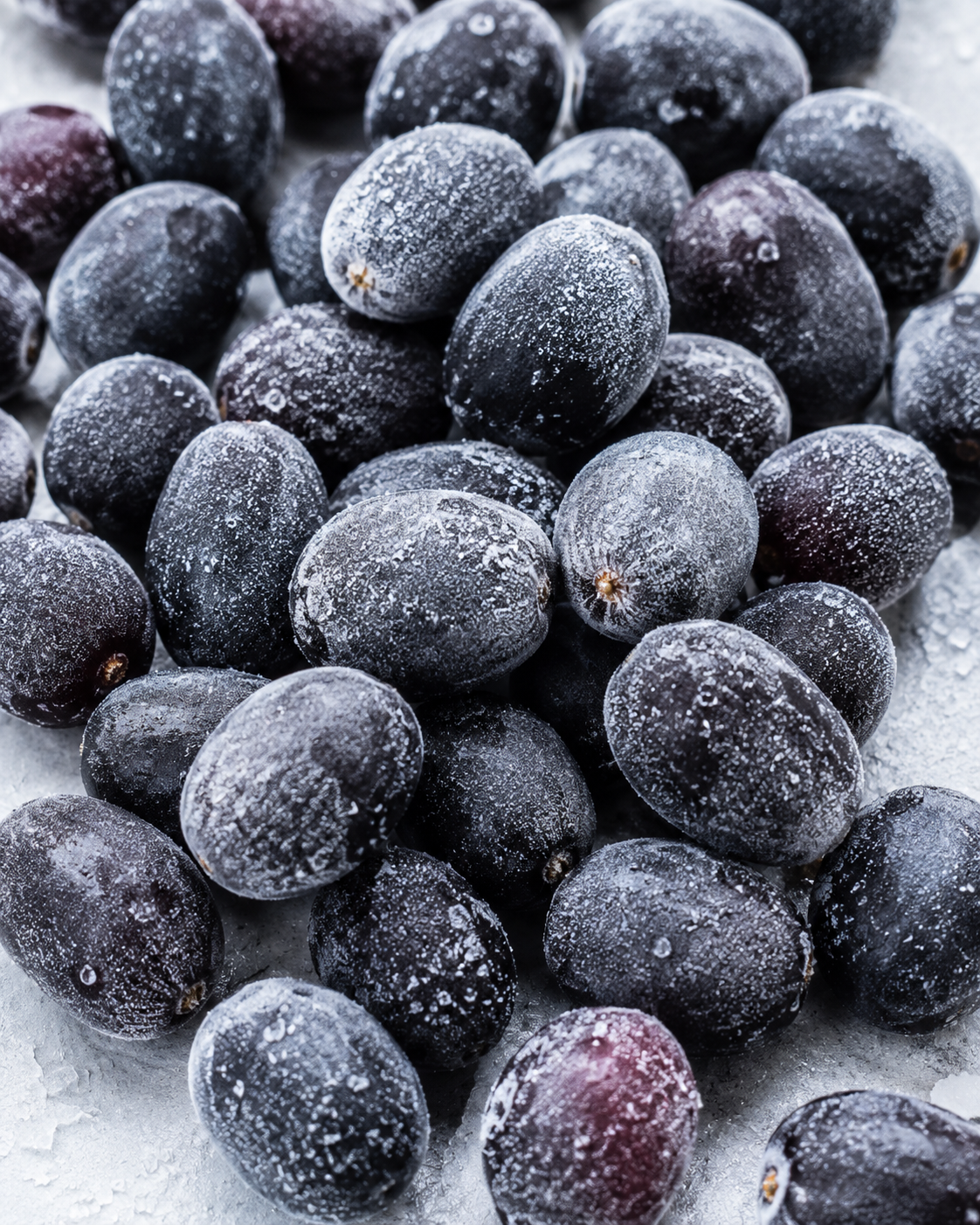 Frozen Black Grapes