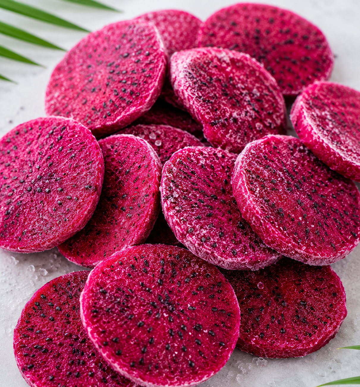 Frozen Dragon Fruit Red Slices