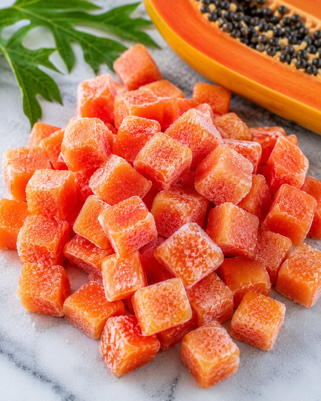 Frozen Papaya Dices